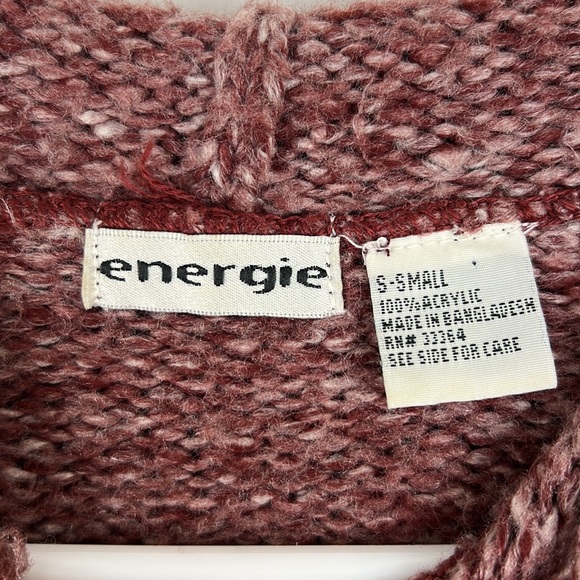 ENERGIE hoodie sweater with kangaroo pouch in rose shade S - Picture 9 of 10